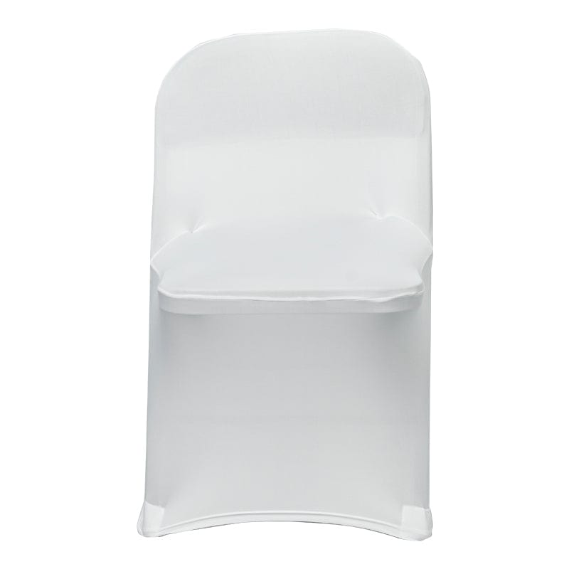 Chivari 10-Pack White Spandex Folding Chair Cover 250gsm SX-SPANXFCH-WHT-10