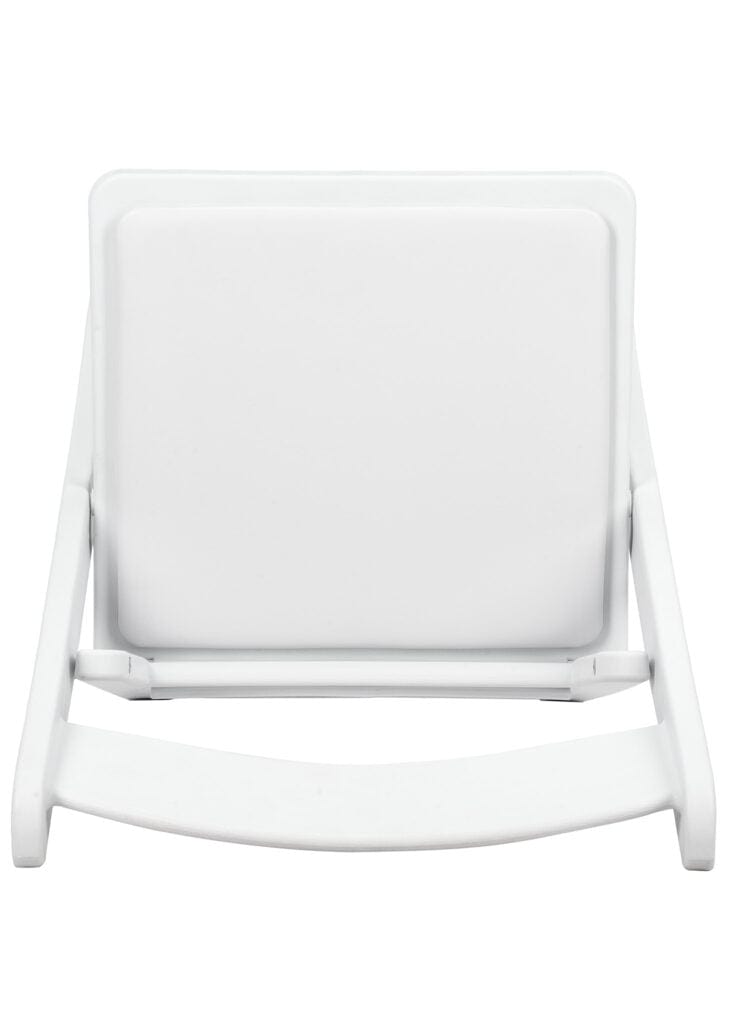 Chivari White WoodGrain™ Resin Steel Skeleton™ Folding Chair with White Seat CFRWB-ST-A