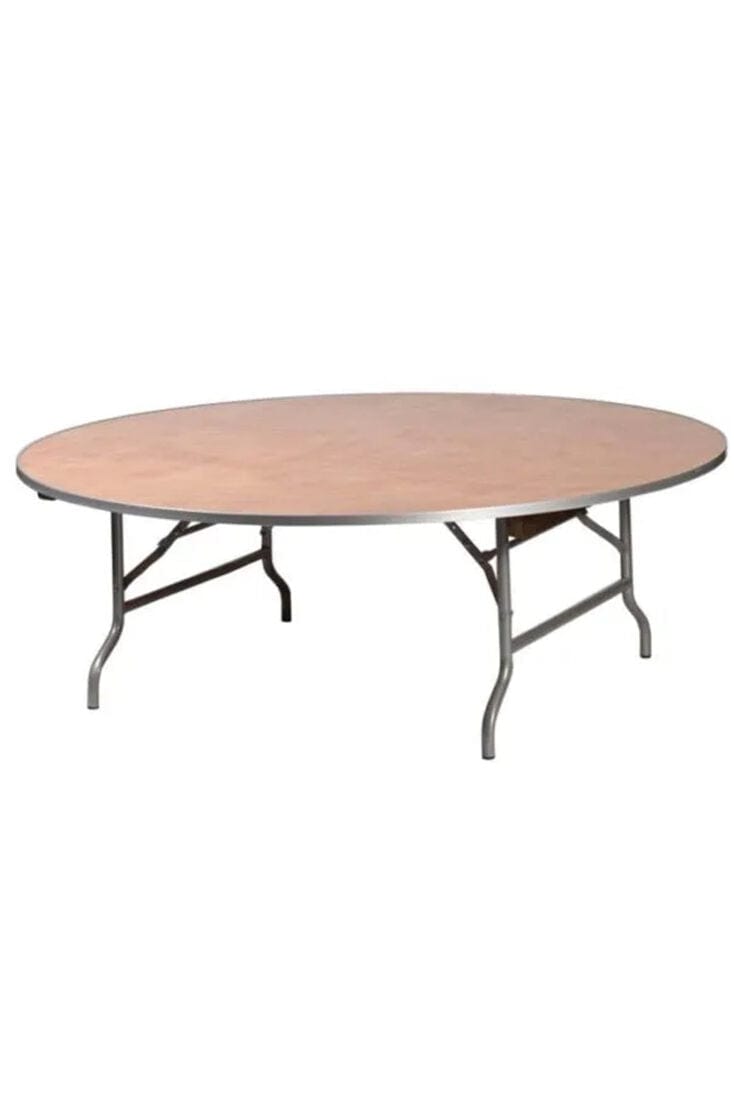 Chivari Kids 60" (5 Foot) Round Heavy Duty Plywood Folding Banquet Table TPLYRD60M-KID-AX-T