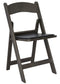 Chivari Silver Onyx with Vinyl Cushion Resin Steel Skeleton™ Folding Chair CFRSO-ST-A