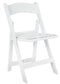 Chivari White WoodGrain™ Resin Steel Skeleton™ Folding Chair with White Seat CFRWB-ST-A