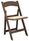 Chivari Fruitwood WoodGrain™ Resin Steel Skeleton™ Folding Chair with Ivory Seat CFRFI-ST-A