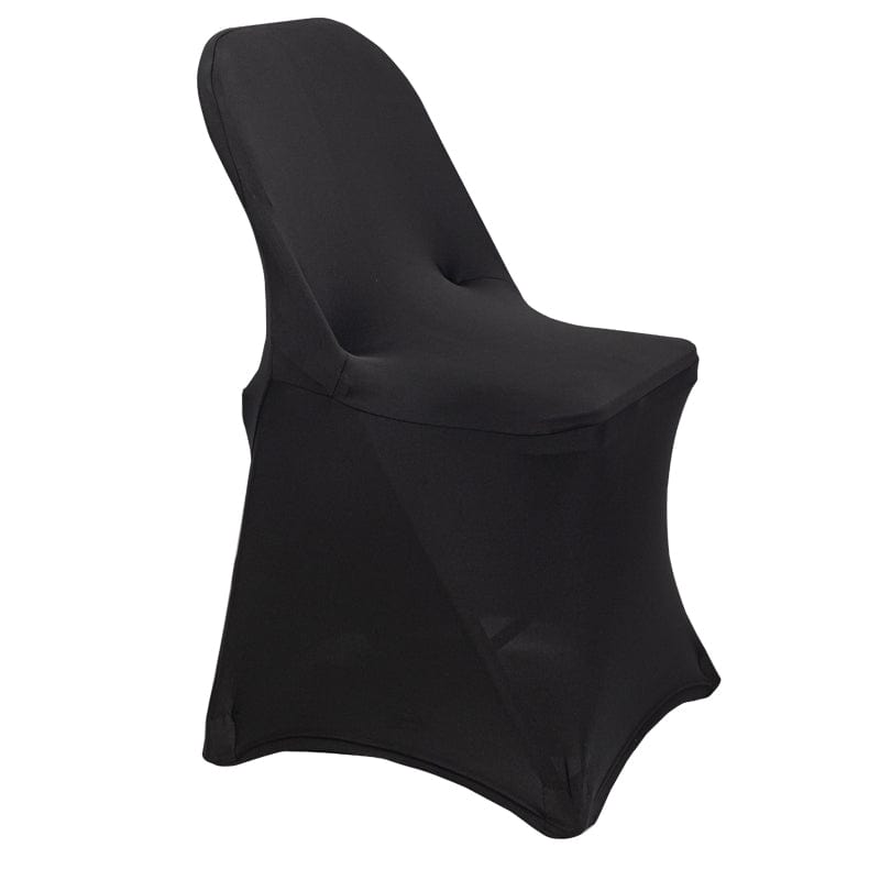 Chivari 10-Pack Black Spandex Folding Chair Cover 250gsm SX-SPANXFCH-BLK-10