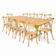 Chivari Natural X-Leg Farm Table Dining Set with 10 Chairs TFARM-NATURAL-X-LEG-KIT-CXR-AX
