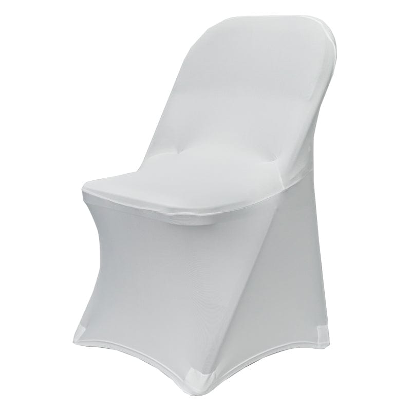 Chivari 10-Pack White Spandex Folding Chair Cover 250gsm SX-SPANXFCH-WHT-10