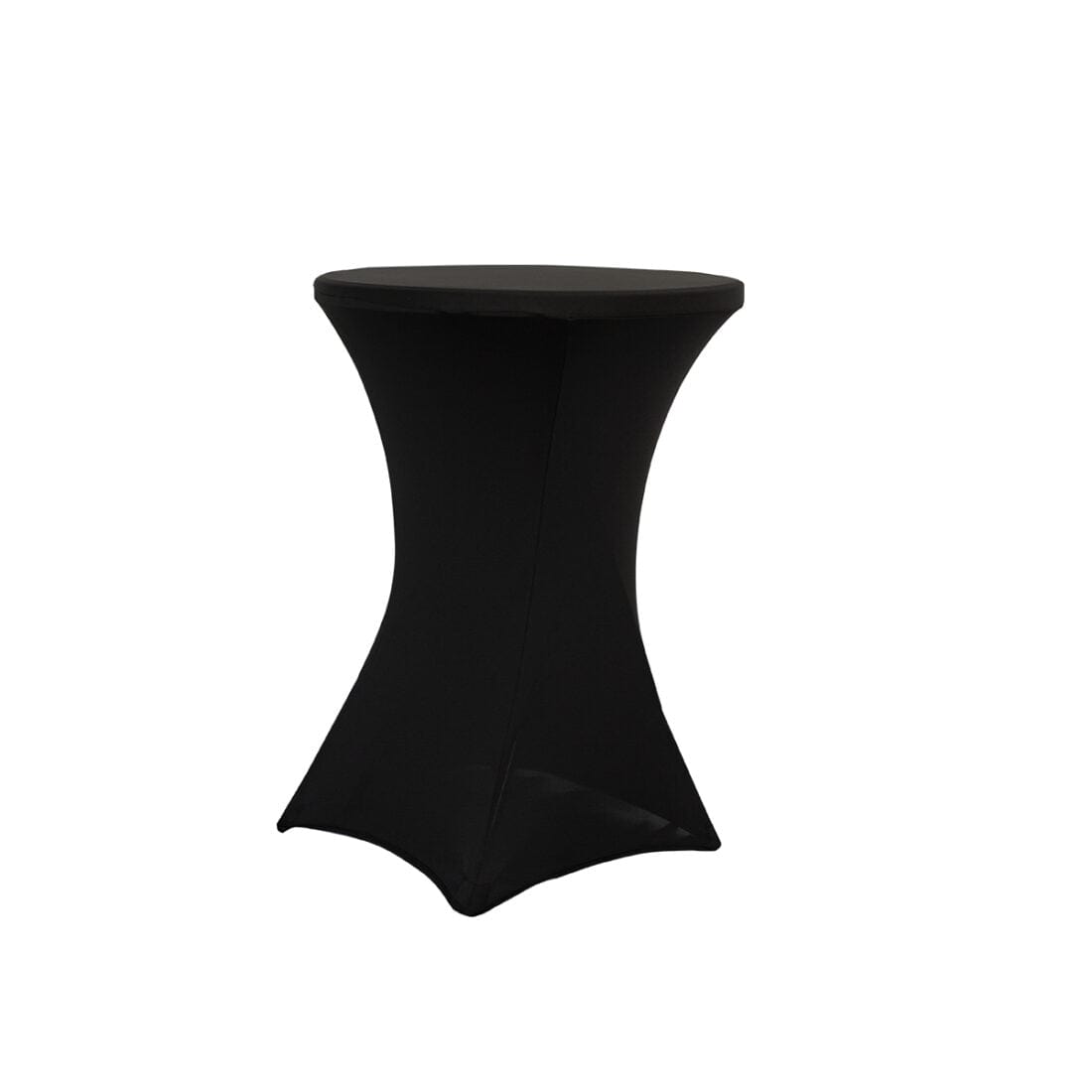 Chivari 5-Pack Black Spandex Cocktail Table Cover 36" 250gsm SX-SPANXTB-36IN-BLK-5