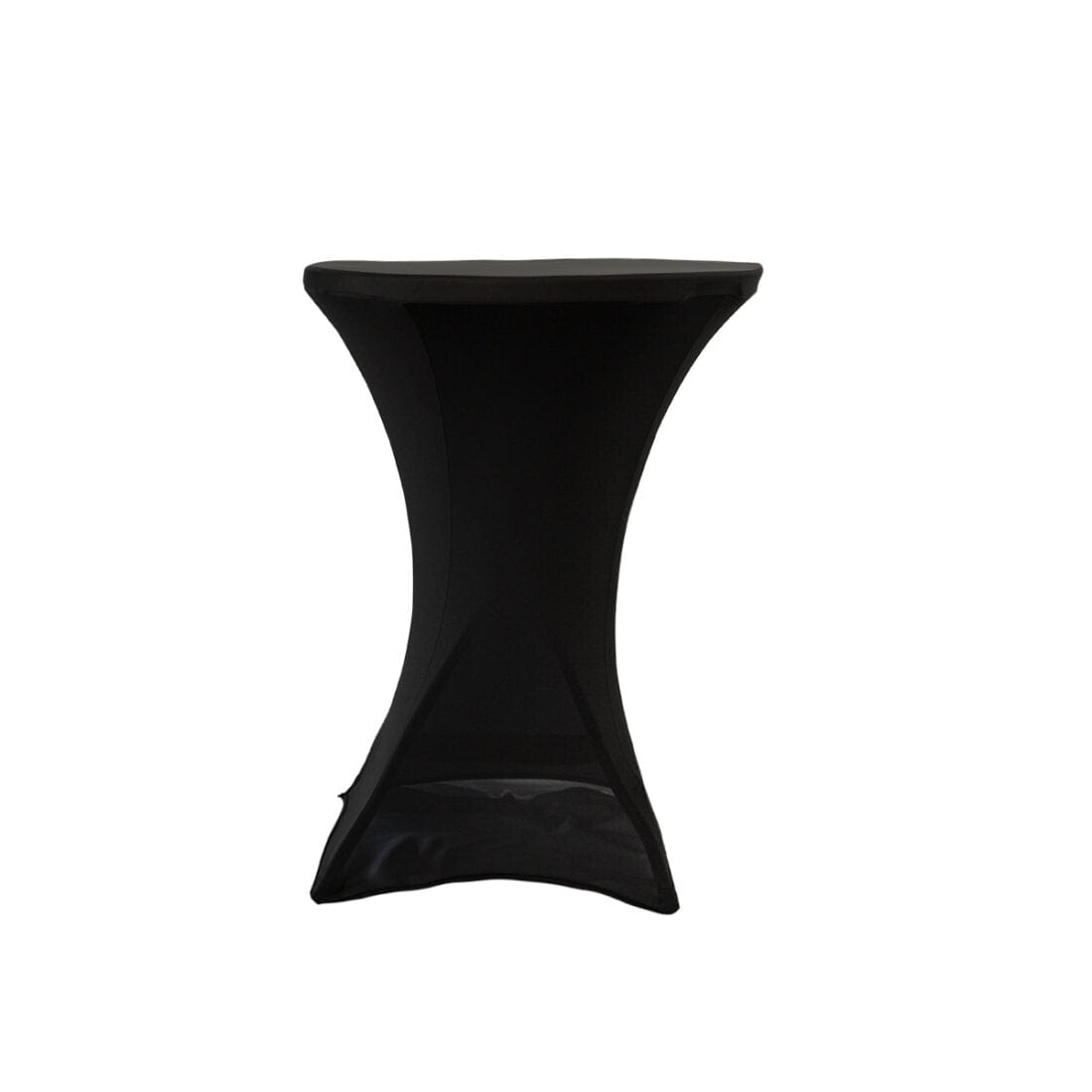 Chivari 5-Pack Black Spandex Cocktail Table Cover  250gsm 30/32" SX-SPANXTB-32IN-BLK-5