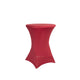 Chivari 5-Pack Red Spandex Cocktail Table Cover 250gsm  30/32" SX-SPANXTB-32IN-RED-5