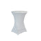 Chivari 5-Pack White Spandex Cocktail Table Cover 250gsm 36" SX-SPANXTB-36IN-WHT-5