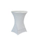 Chivari 5-Pack White Spandex Cocktail Table Cover 250gsm 36" SX-SPANXTB-36IN-WHT-5