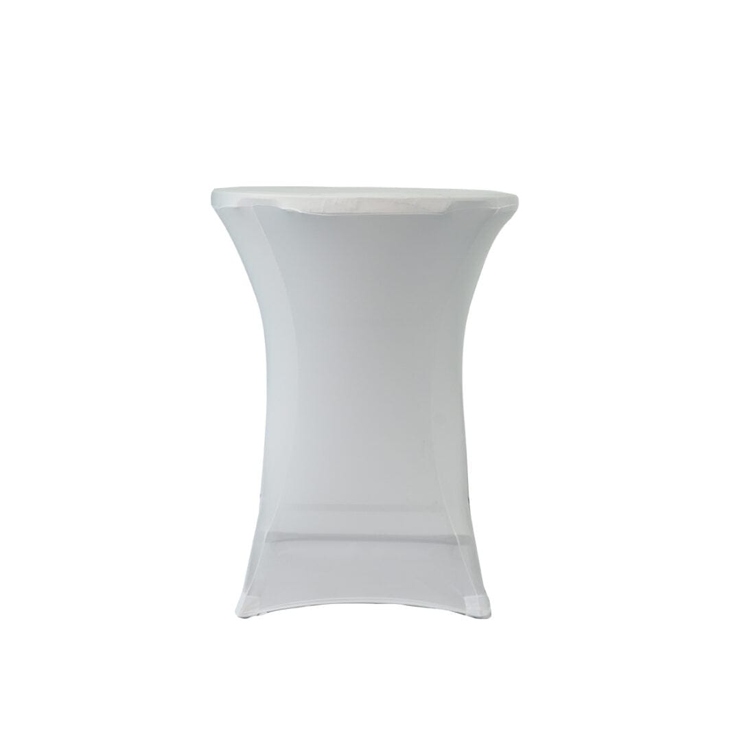 Chivari 5-Pack White Spandex Cocktail Table Cover 250gsm 30/32