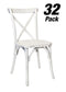Chivari 32 Chair Pack White Distressed ToughWood™ Cross Back Chair CXWWD-ZG-T-32