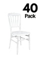 Chivari 40 Chair Pack White Steel Skeleton™ Resin Napoleon Chair CNRW-ST-CX-40