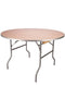 Chivari 48" (4  Foot) Round Heavy Duty Plywood Folding Banquet Table TPLYRD48M-AX-T