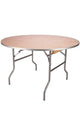 Chivari 48" (4  Foot) Round Heavy Duty Plywood Folding Banquet Table TPLYRD48M-AX-T