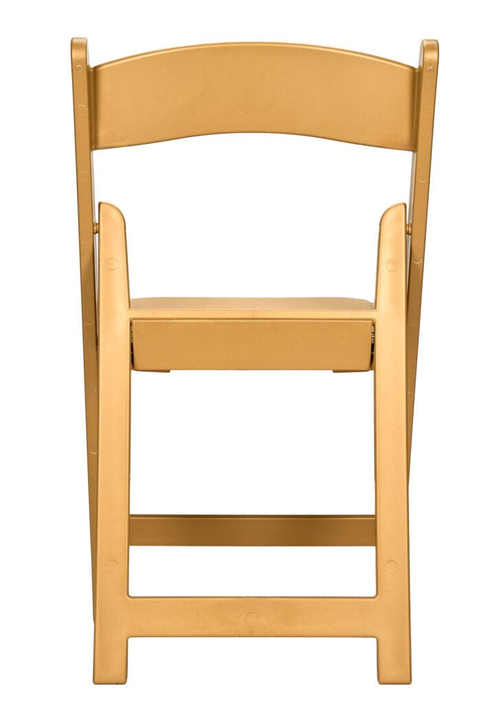 Chivari Bullion Gold with Gold Seat Resin Steel Skeleton™ Folding Chair CFRGB-ST-A