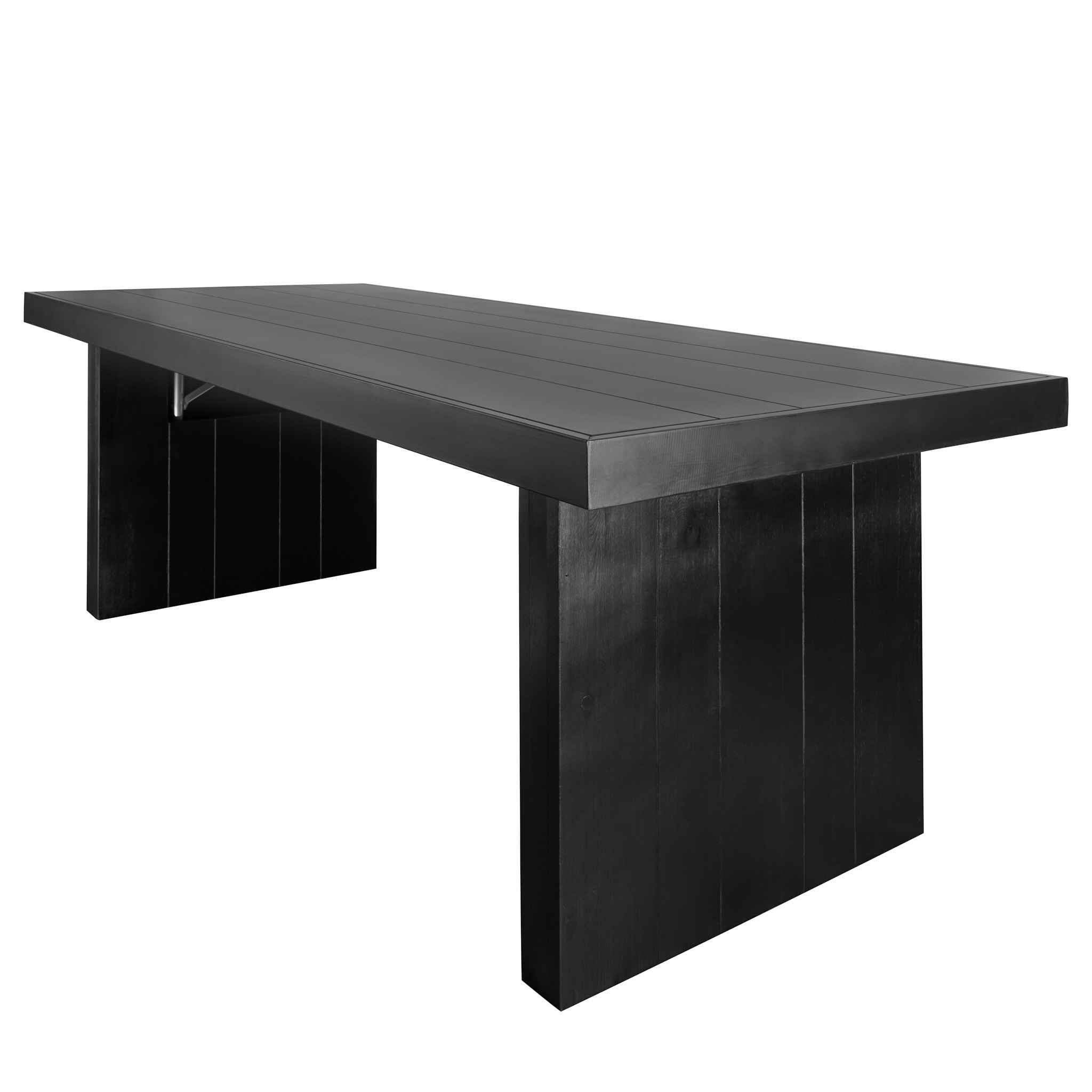 Chivari 72" x 30" Black Farm Table Conversion Kit for Banquet Tables TFARMCKT7230-BLK-AX-T