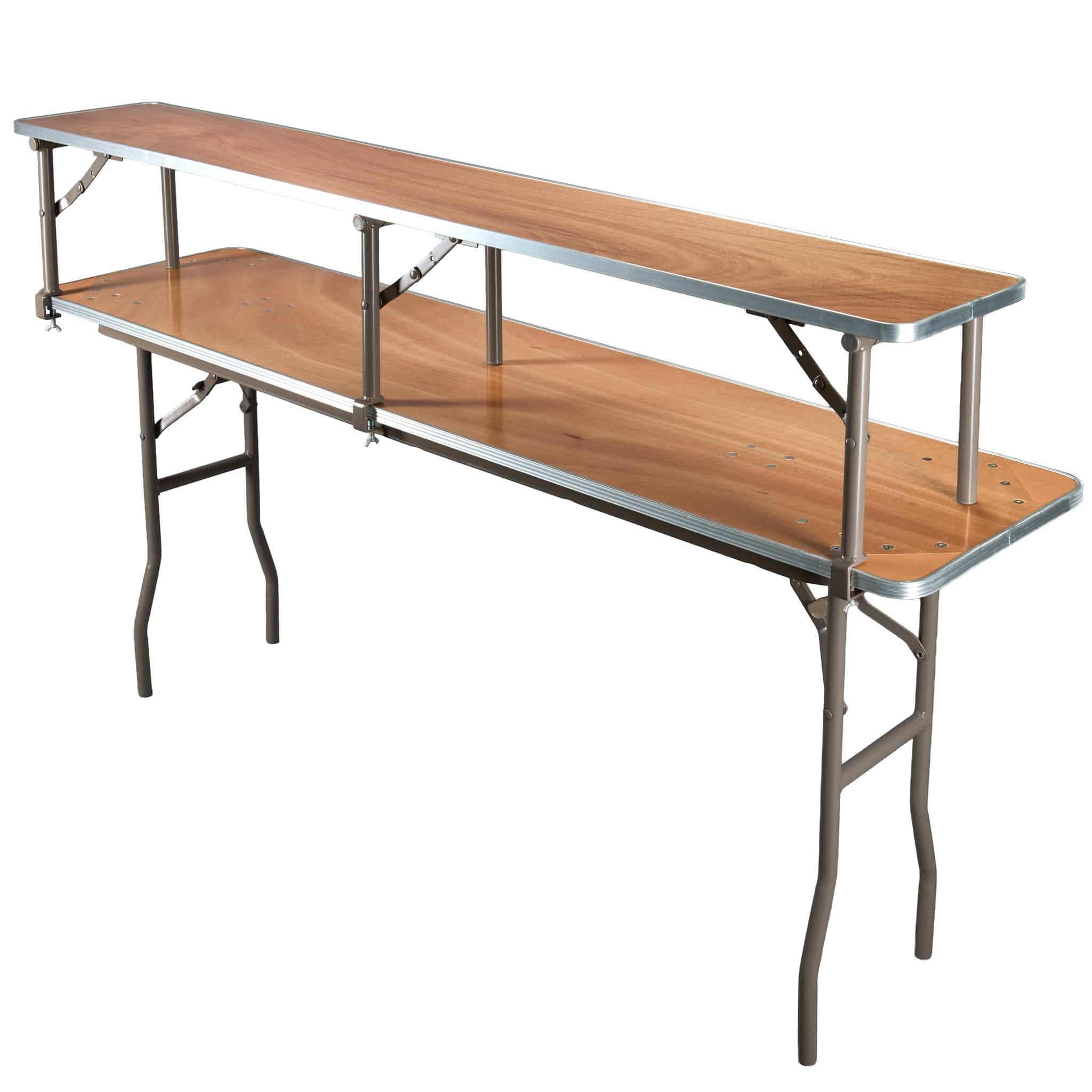 Chivari 6 Foot (72"x 12") Rectangle Plywood Gray Bar Top Buffet Riser BARPLYRT72MG-AX-T