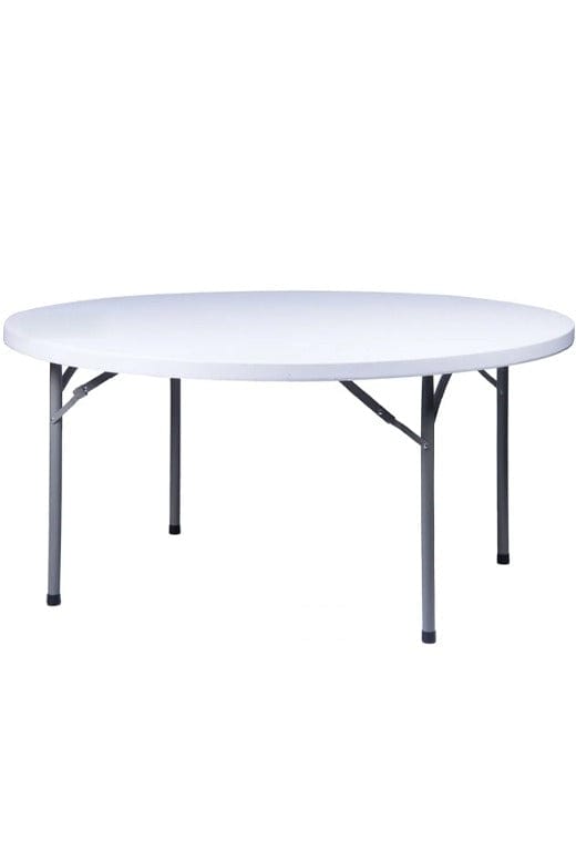 Chivari 48" (4 Foot) Round Heavy Duty Plastic Folding Table TPLSRD48-AX-T