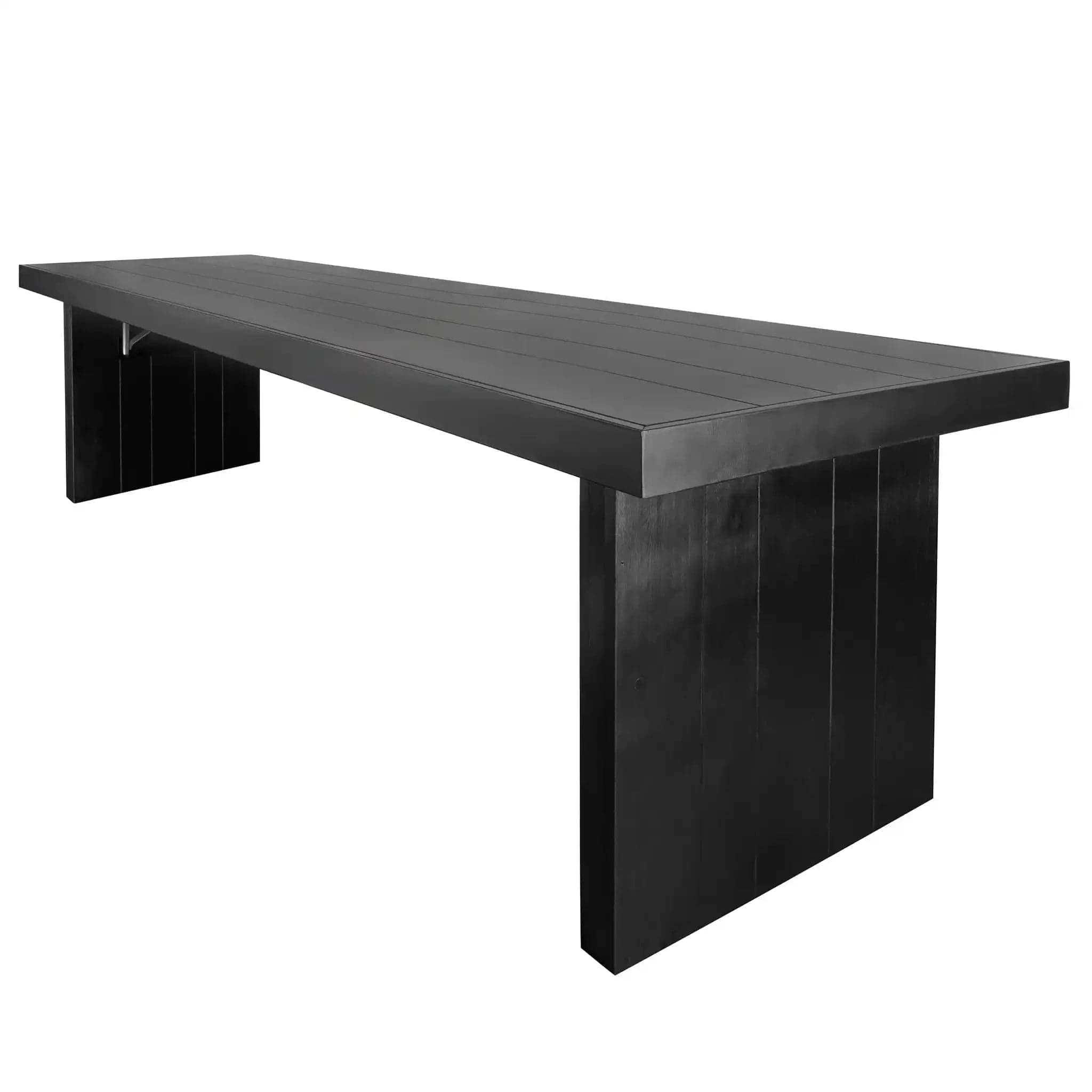 Chivari 96" x 30" Black Farm Table Conversion Kit for Banquet Tables TFARMCKT9630-BLK-AX-T