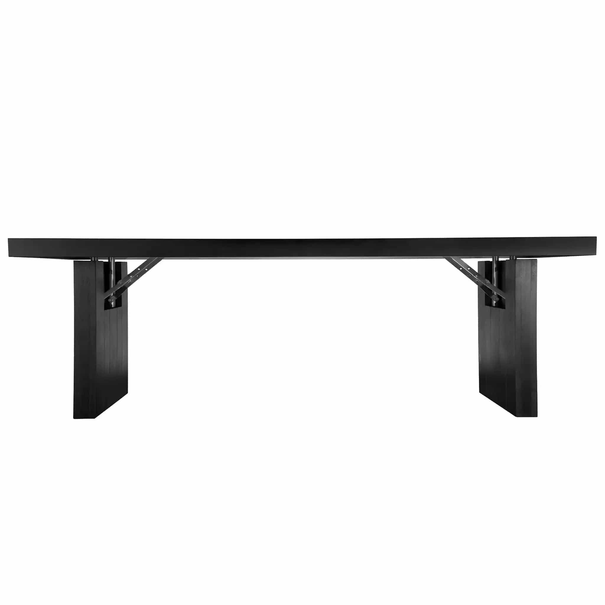 Chivari 96" x 30" Black Farm Table Conversion Kit for Banquet Tables TFARMCKT9630-BLK-AX-T