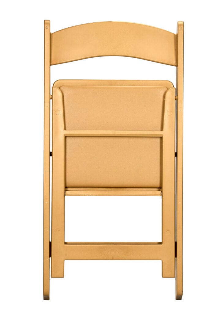 Chivari Bullion Gold with Gold Seat Resin Steel Skeleton™ Folding Chair CFRGB-ST-A