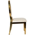 Kids Gold Frame Stainless Steel O Chair with White Vinyl Cushion