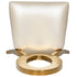 Kids Gold Frame Stainless Steel O Chair with White Vinyl Cushion
