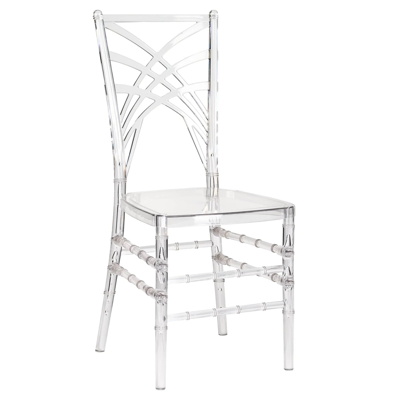Chivari Clear Resin ProClear™ Art Deco Chair CCMRC-ZG-T