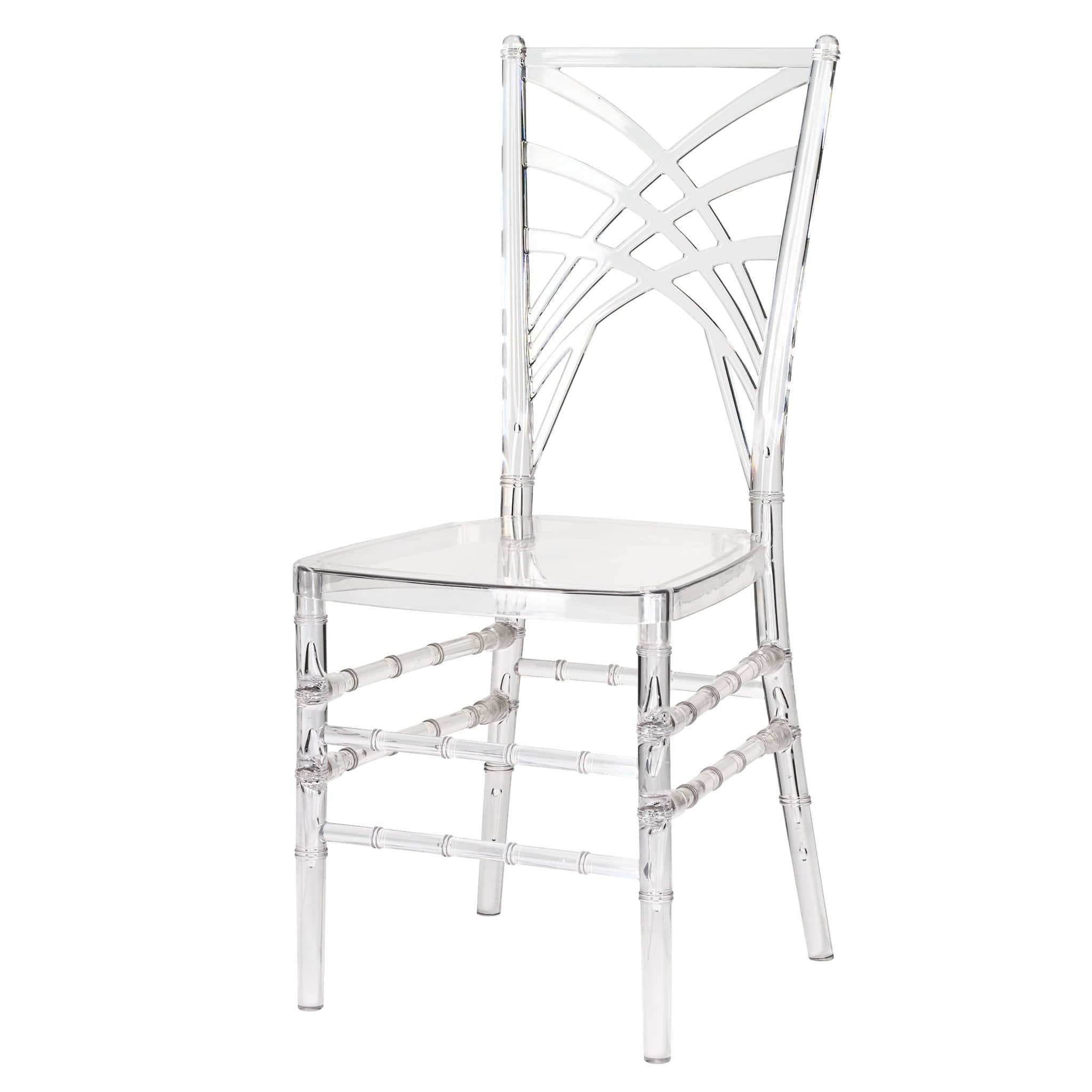 Chivari Clear Resin ProClear™ Art Deco Chair CCMRC-ZG-T