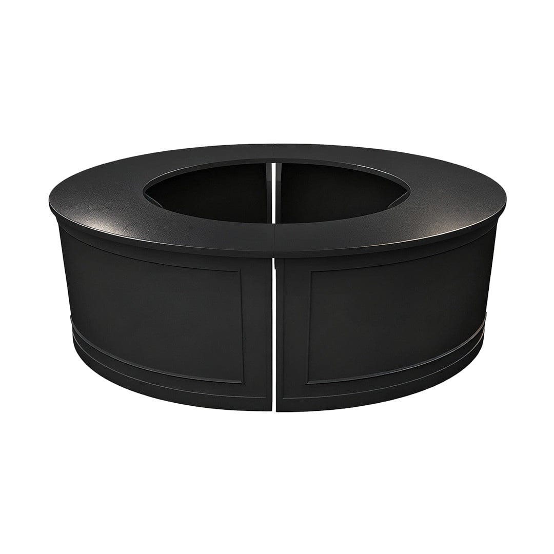 Chivari 28' Black Portable Folding Bar - 4 Piece Set Single Panel Front - Manhattan BAR-CFG-BLK-B4-KT