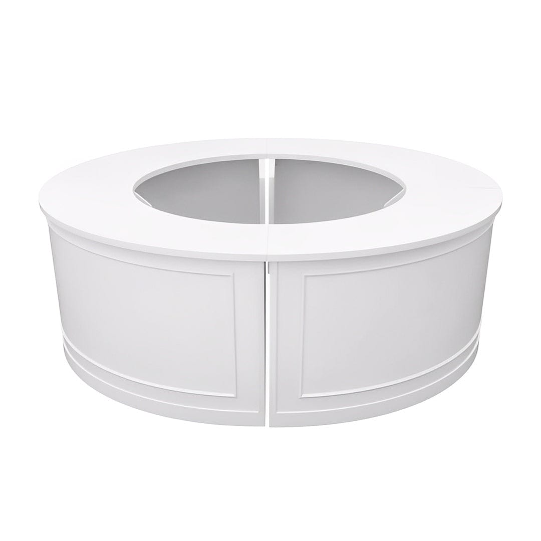 Chivari 28' White Portable Folding Bar - 4 Piece Set Single Panel Front - Manhattan BAR-CFG-WHT-B3-KT