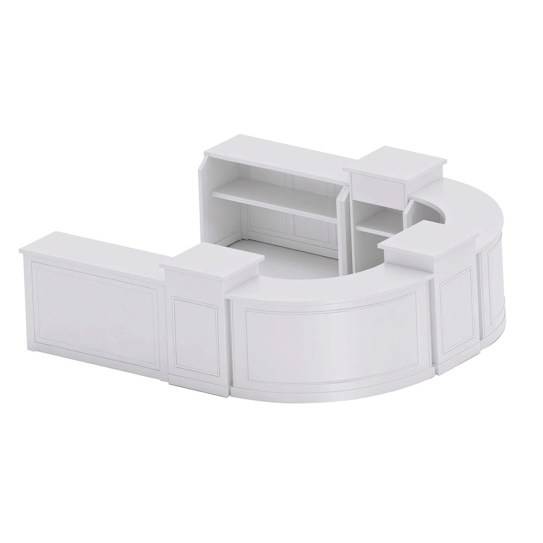 Chivari 32' White Portable Folding Bar - 7 Piece Set Single Panel Front - Martini BAR-CFG-WHT-C3-KT