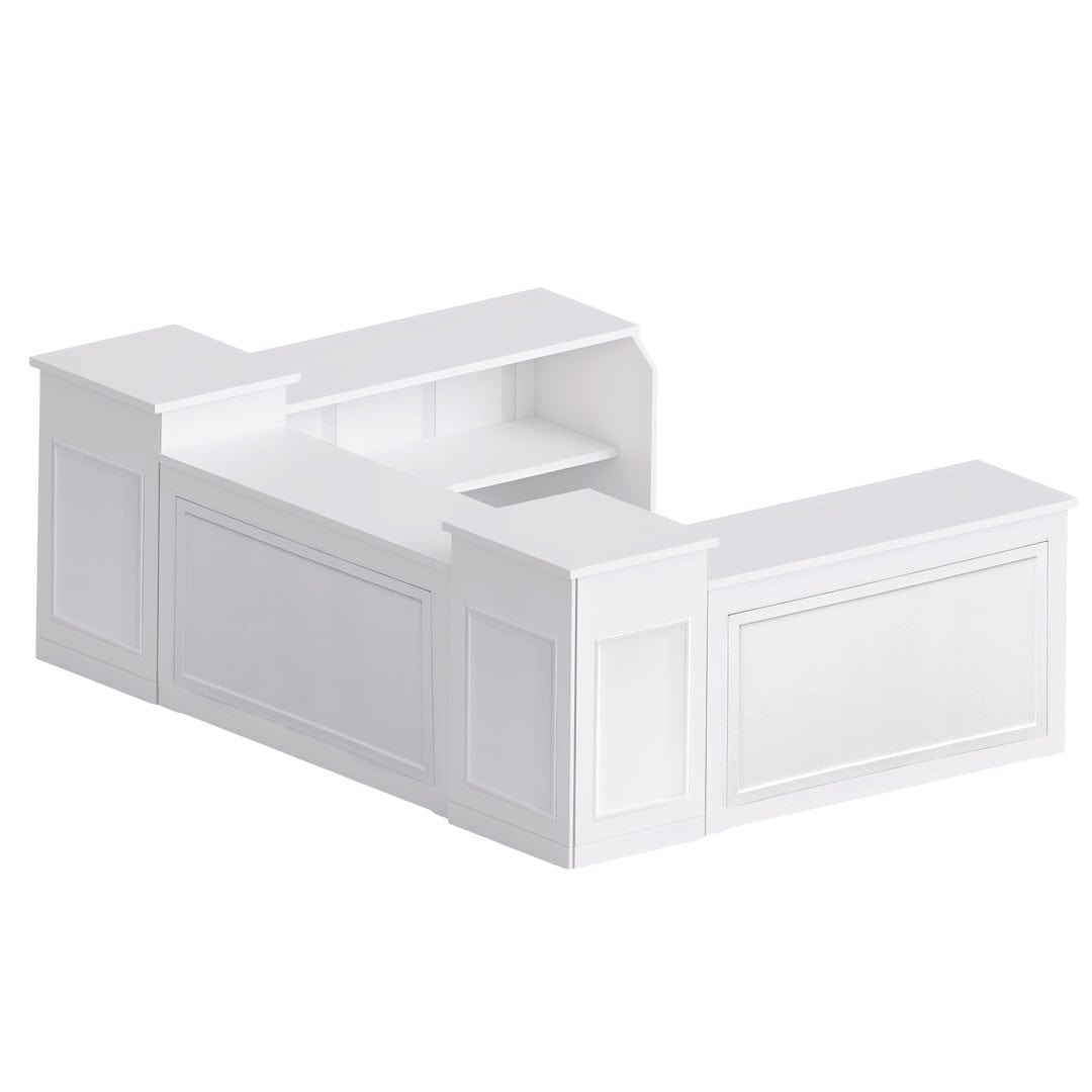 Chivari 22' White Portable Folding Bar - 5 Piece Set Reversible Panel Front - Spritz BAR-CFG-WHT-E1-KT