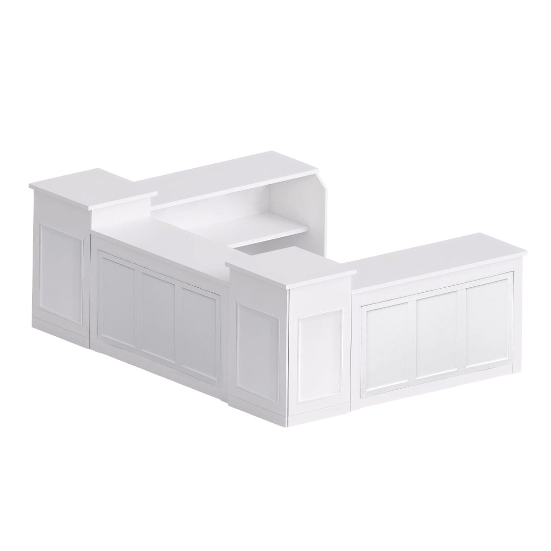 Chivari 22' White Portable Folding Bar - 5 Piece Set Reversible Panel Front - Spritz BAR-CFG-WHT-E1-KT