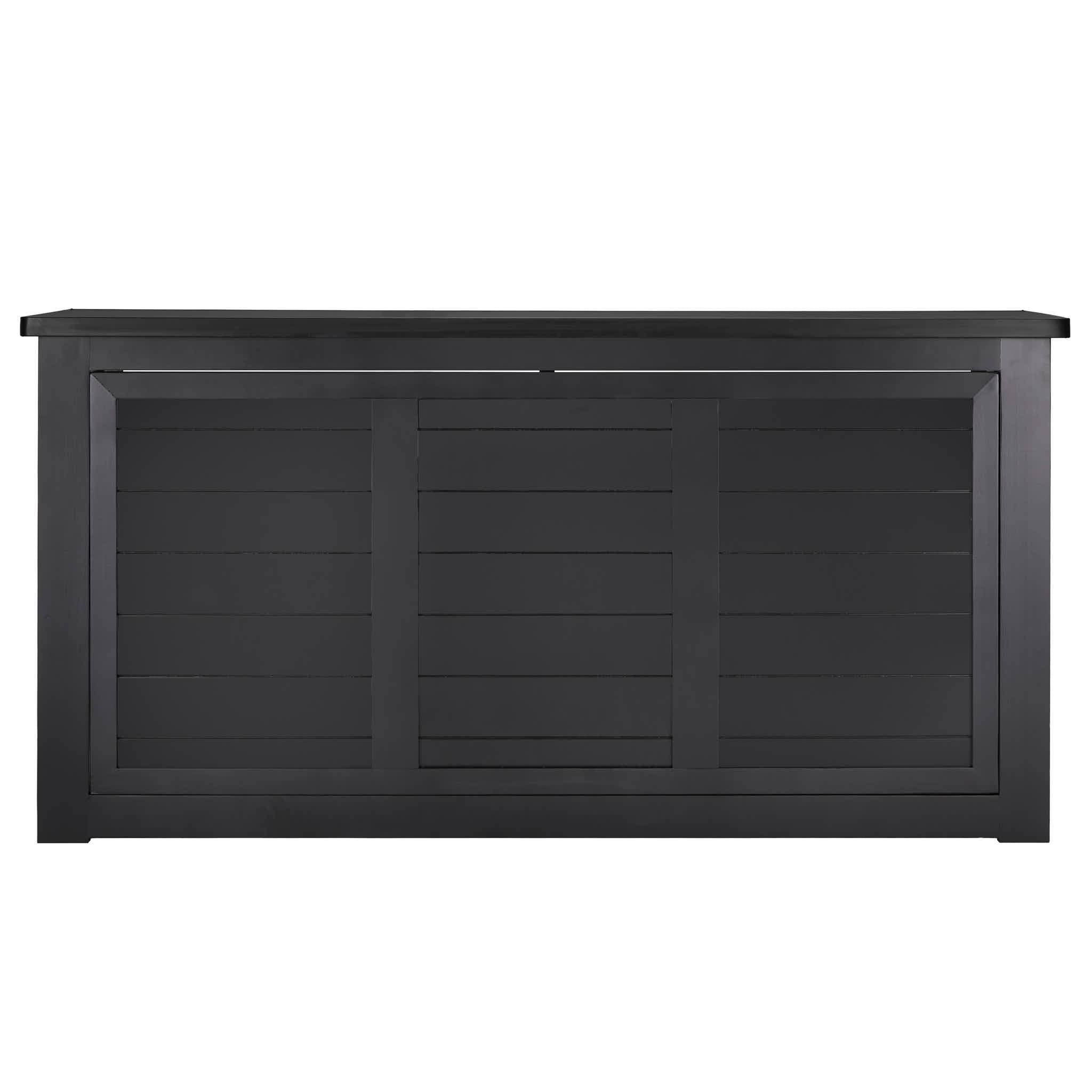 Chivari 7' Black Portable Folding Bar with Reversible Front BAR-FOLD-84KTR-BLK-AX-T