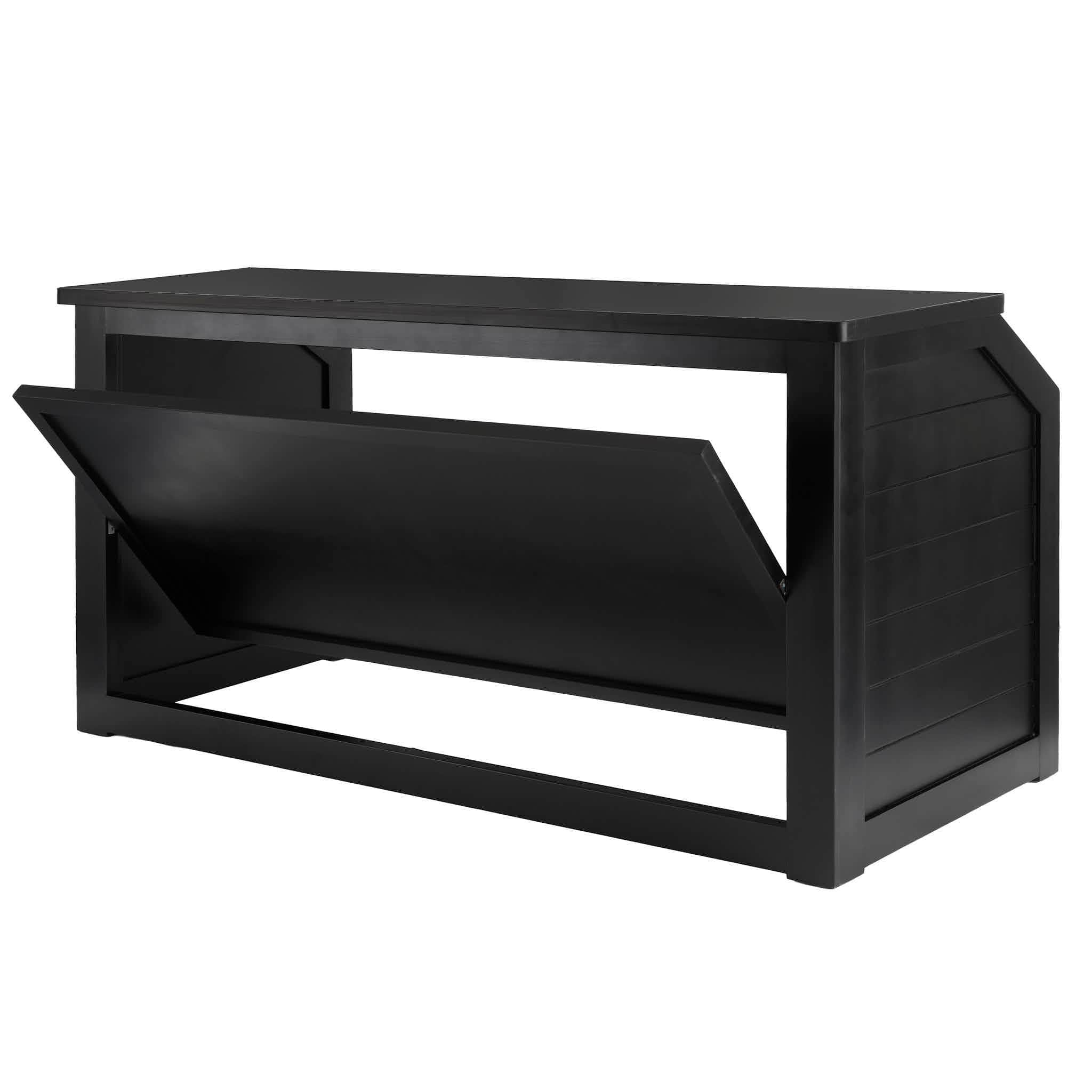 Chivari 7' Black Portable Folding Bar with Reversible Front BAR-FOLD-84KTR-BLK-AX-T