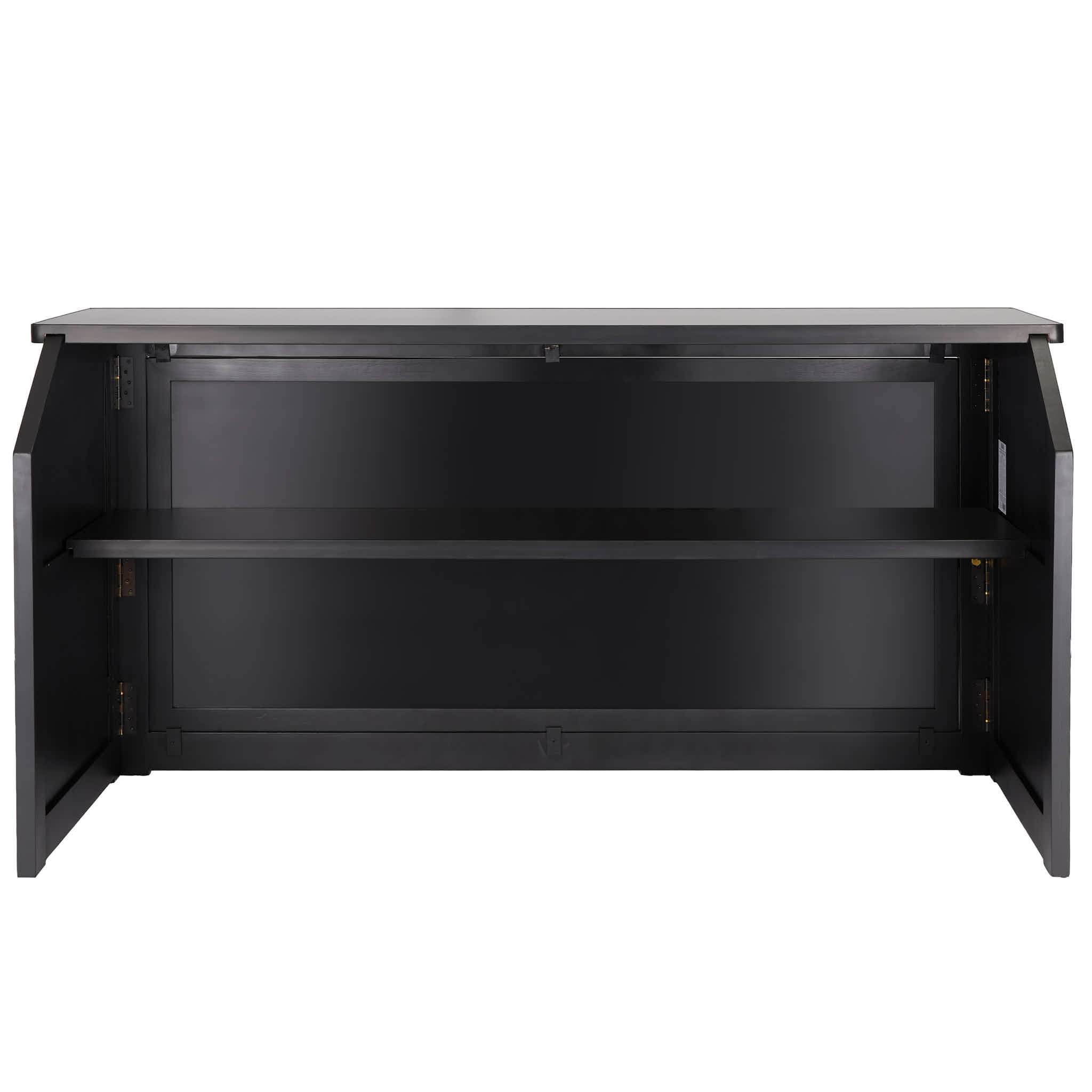 Chivari 7' Black Portable Folding Bar with Reversible Front BAR-FOLD-84KTR-BLK-AX-T