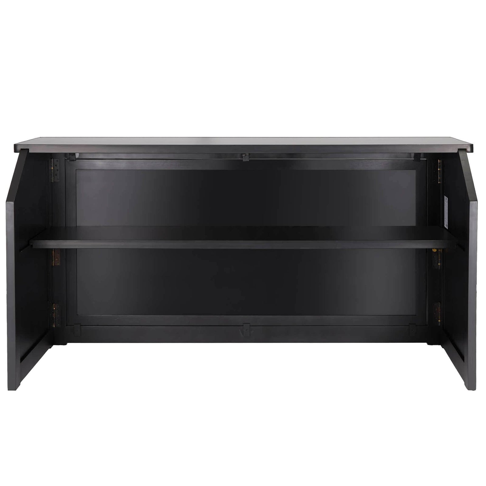 Chivari 7' Black Portable Folding Bar with Reversible Front BAR-FOLD-84KTR-BLK-AX-T