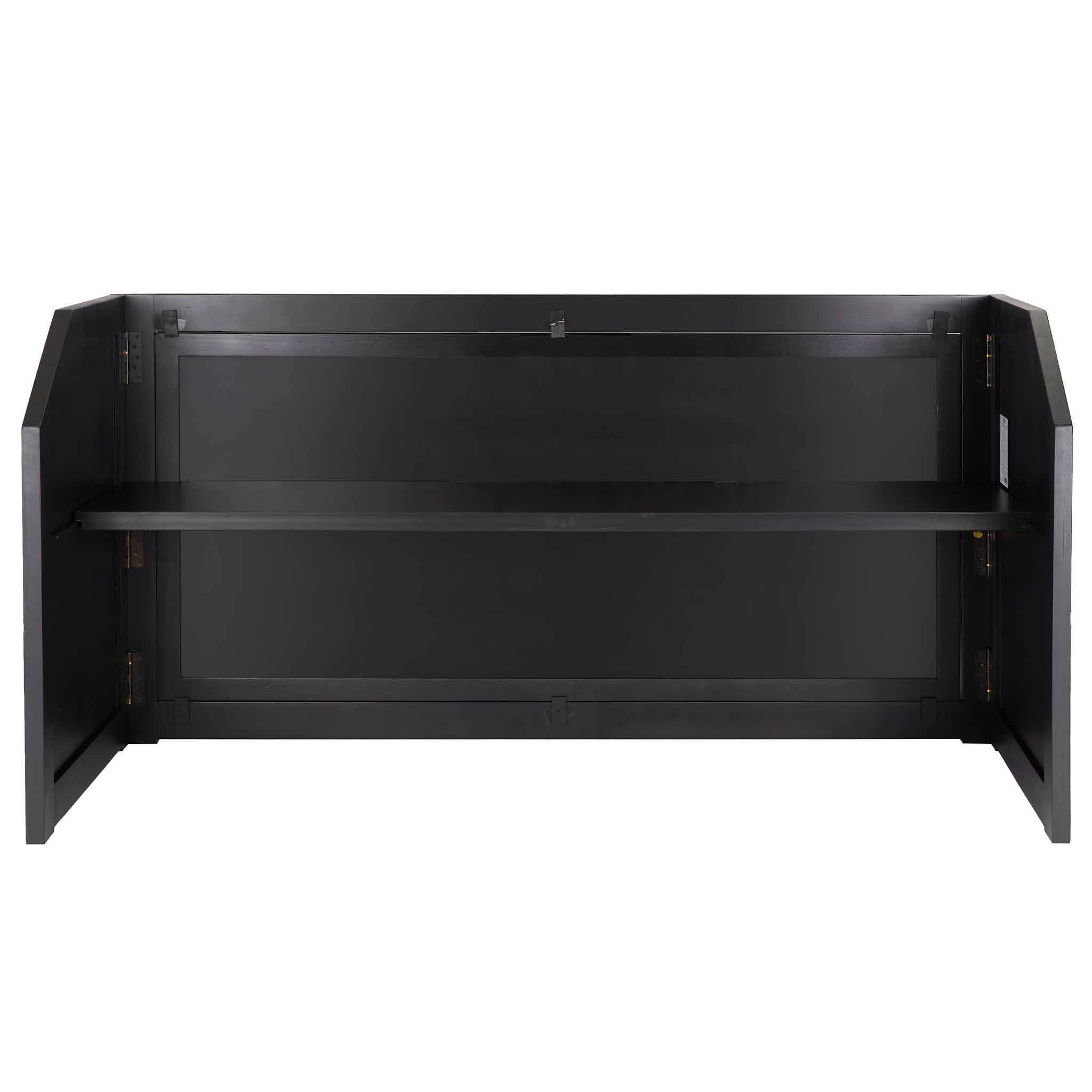 Chivari 7' Black Portable Folding Bar with Reversible Front BAR-FOLD-84KTR-BLK-AX-T