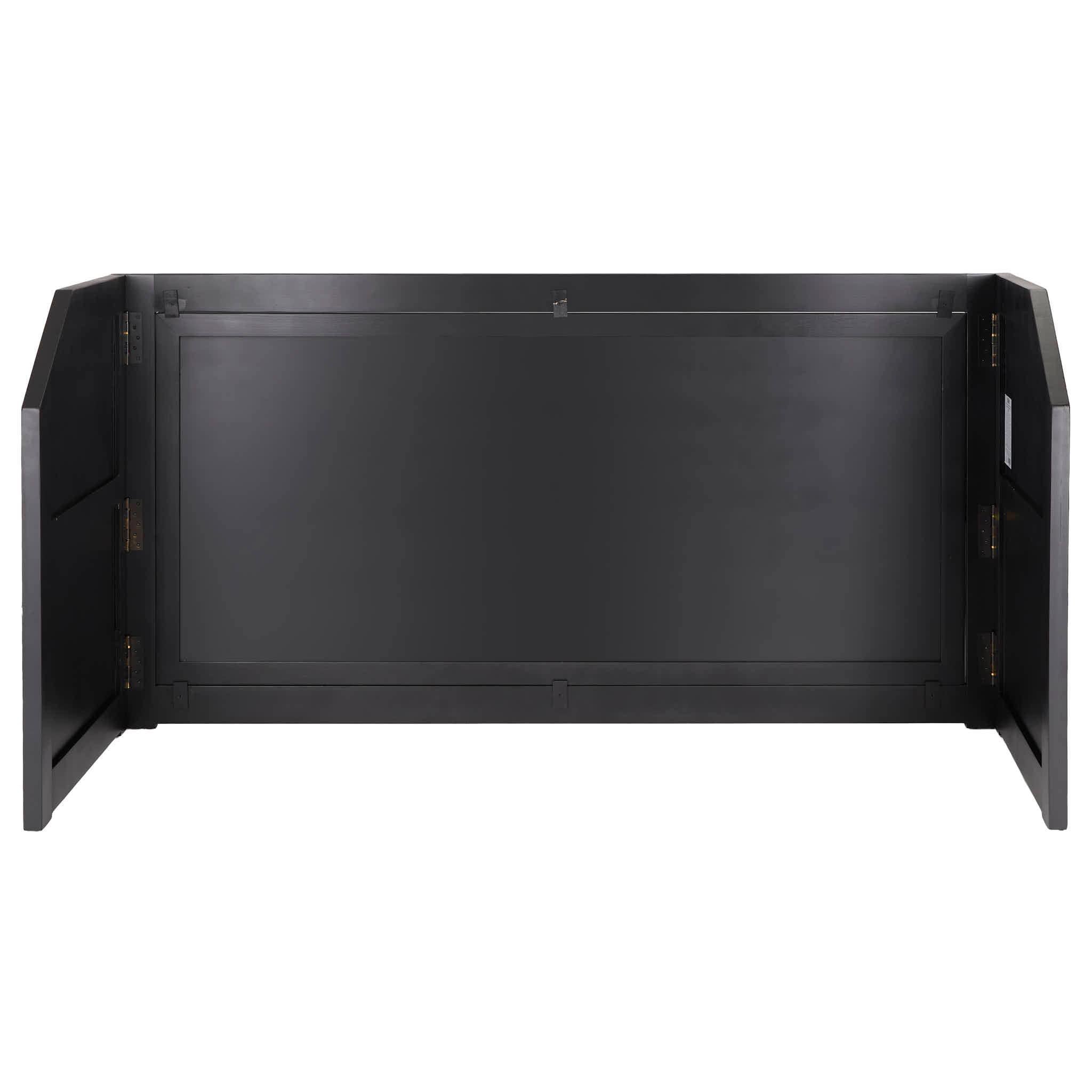 Chivari 7' Black Portable Folding Bar with Reversible Front BAR-FOLD-84KTR-BLK-AX-T