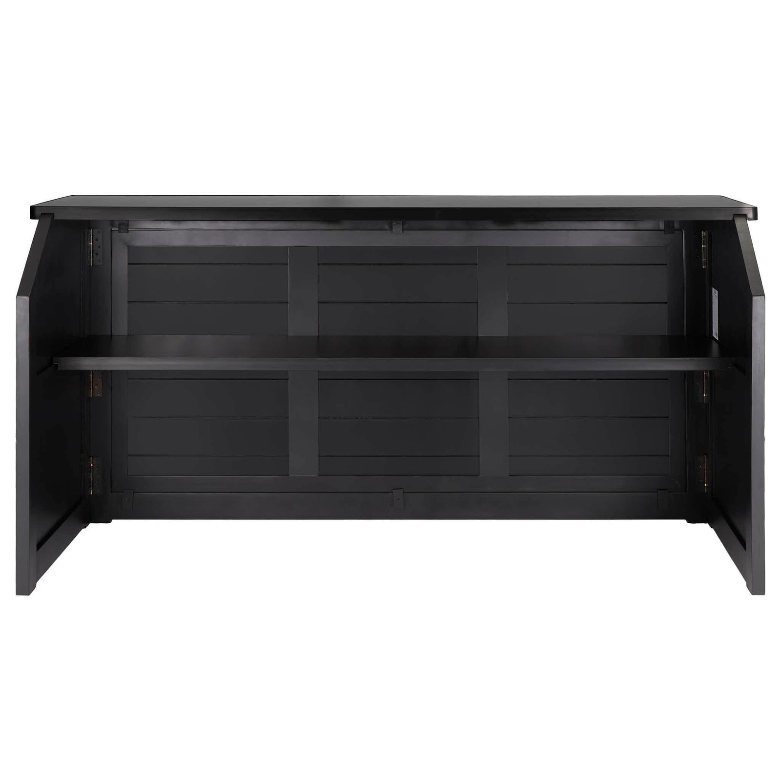 Chivari 7' Black Portable Folding Bar with Reversible Front BAR-FOLD-84KTR-BLK-AX-T