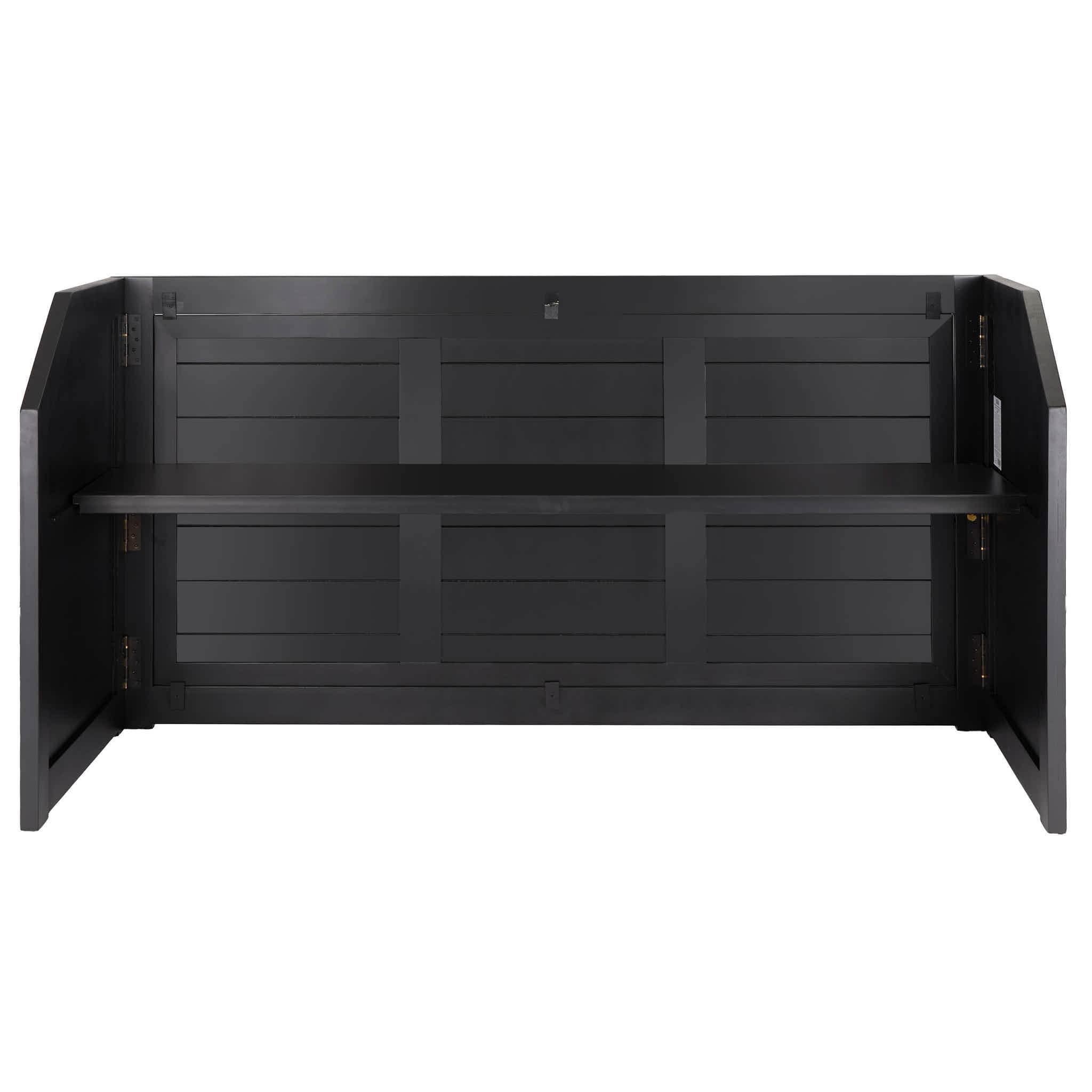 Chivari 7' Black Portable Folding Bar with Reversible Front BAR-FOLD-84KTR-BLK-AX-T