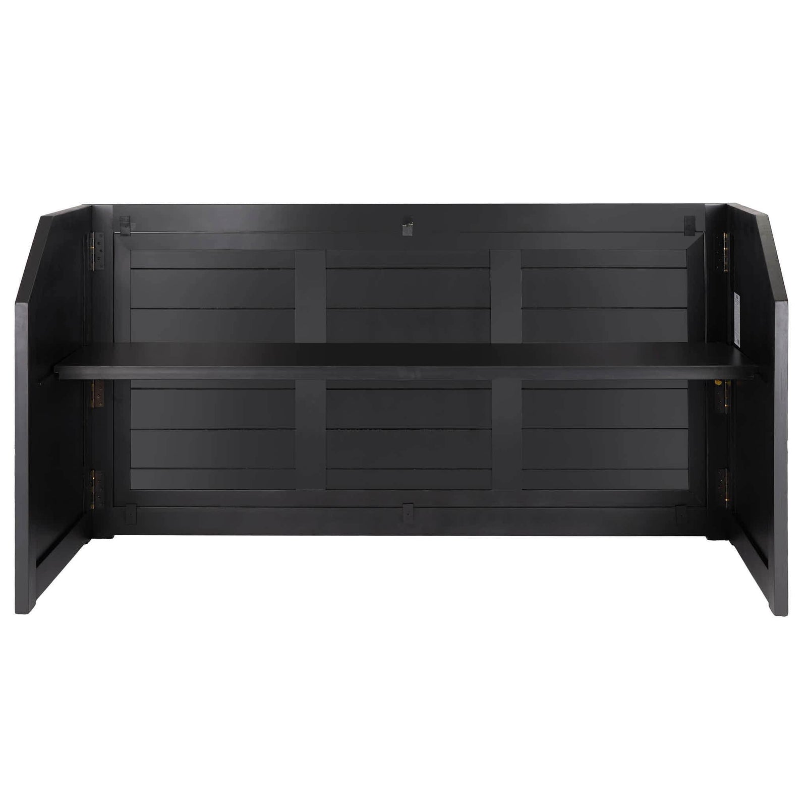 Chivari 7' Black Portable Folding Bar with Reversible Front BAR-FOLD-84KTR-BLK-AX-T