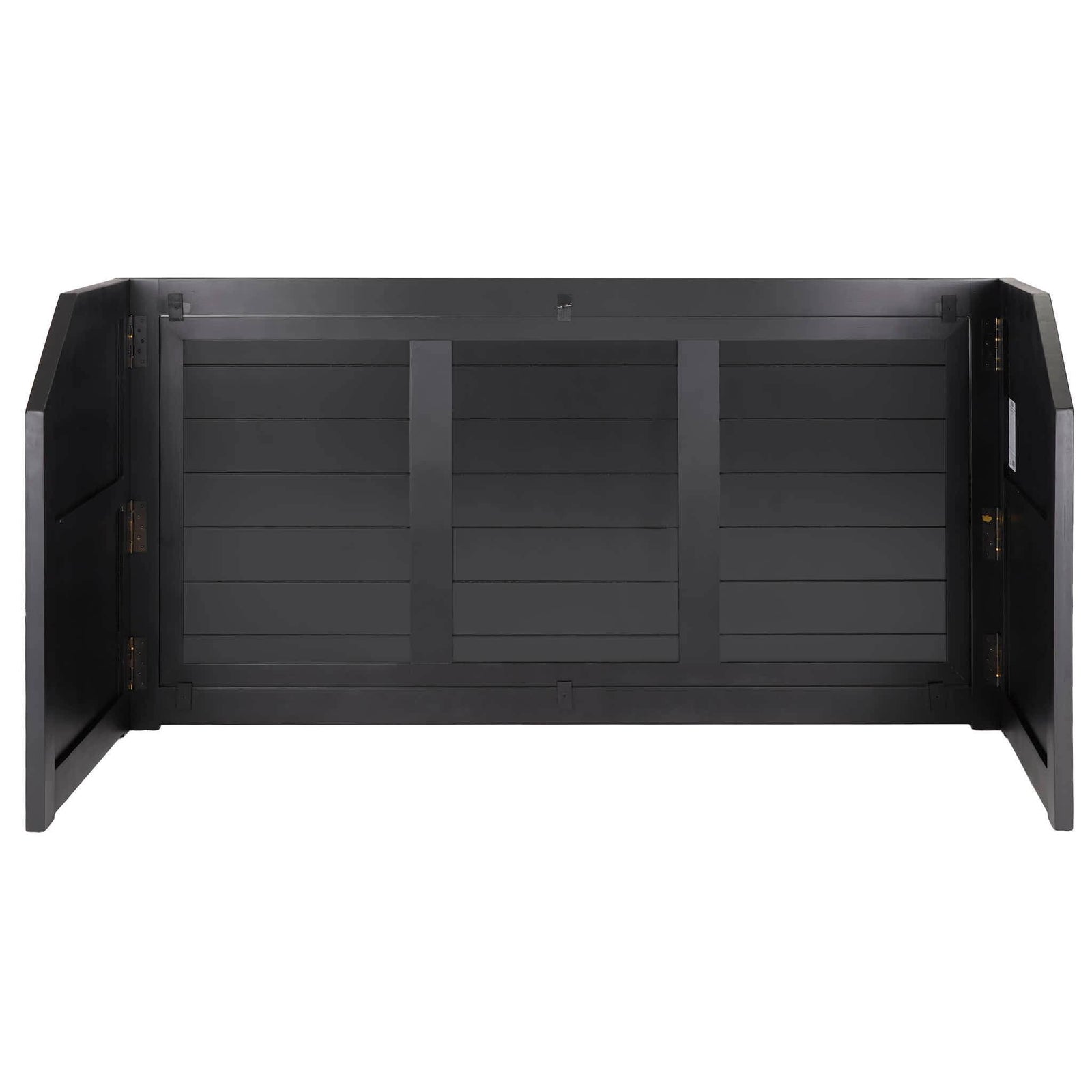 Chivari 7' Black Portable Folding Bar with Reversible Front BAR-FOLD-84KTR-BLK-AX-T