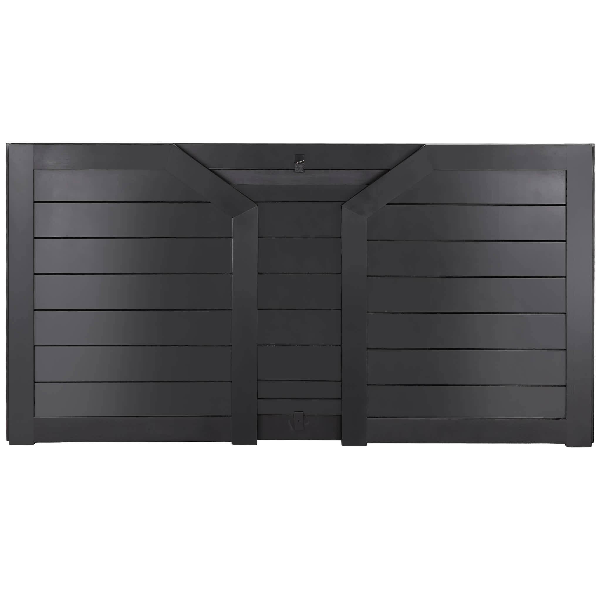 Chivari 7' Black Portable Folding Bar with Reversible Front BAR-FOLD-84KTR-BLK-AX-T