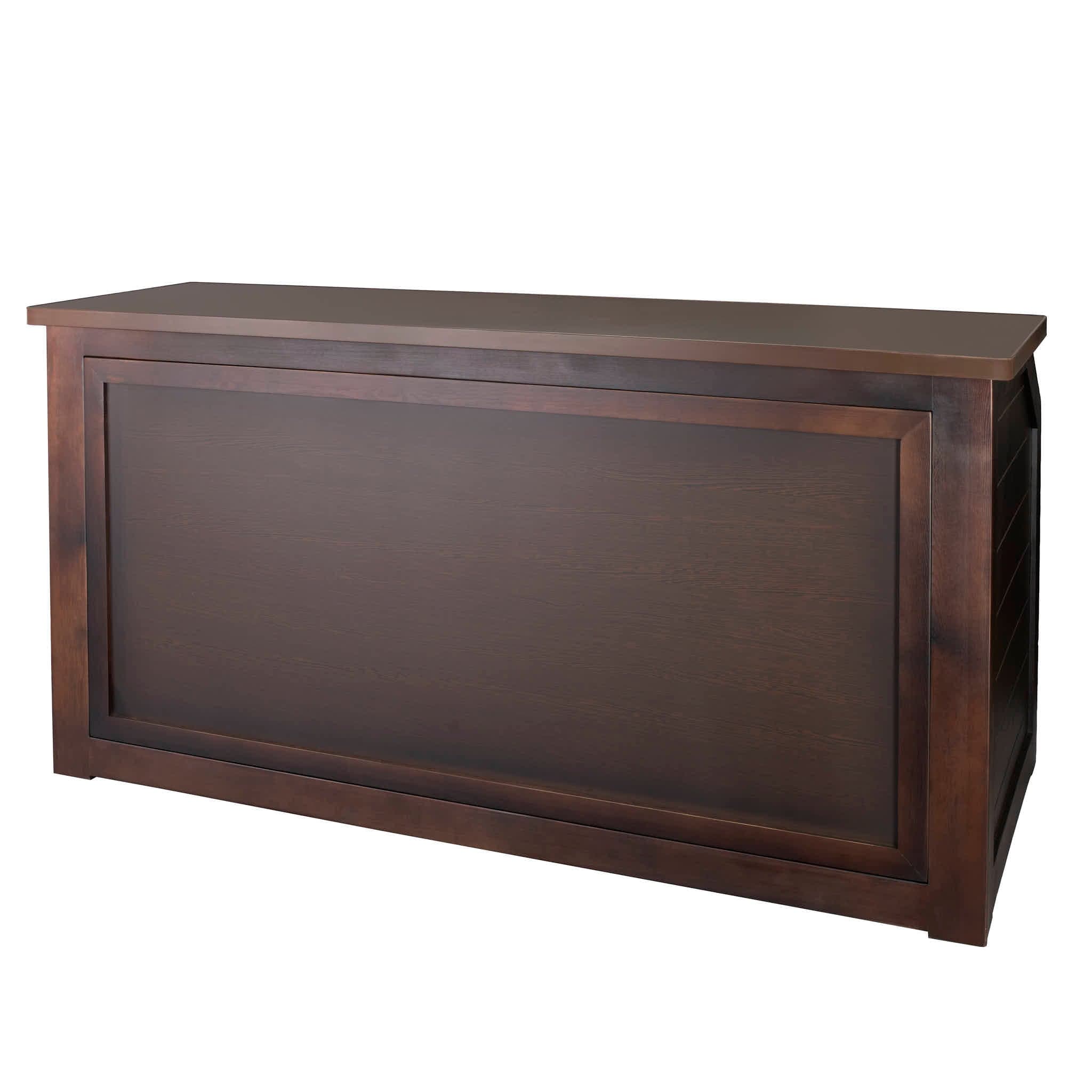 Chivari 7' Fruitwood Portable Folding Bar with Reversible Front BAR-FOLD-84KTR-FRT-AX-T