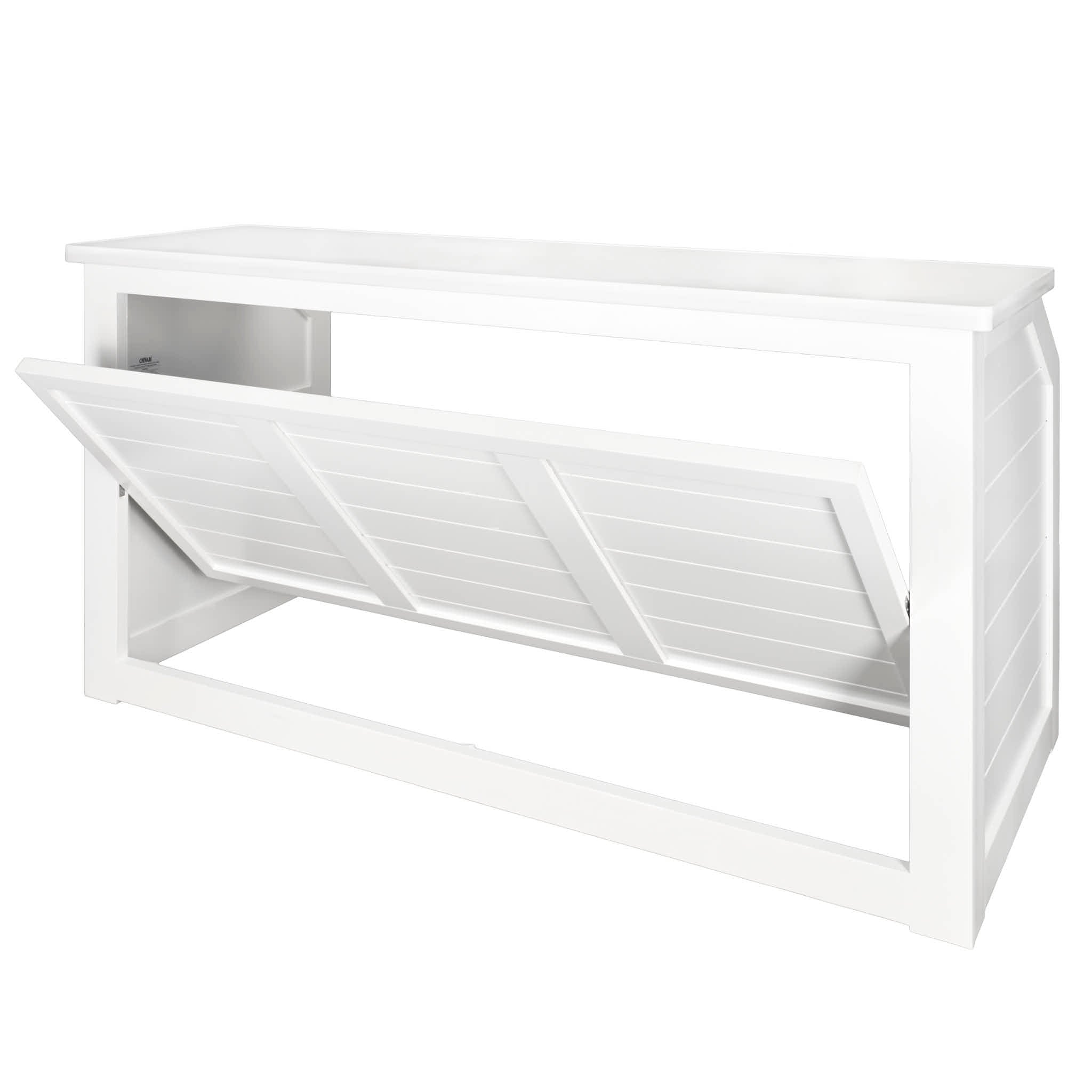 Chivari 7' White Portable Folding Bar with Reversible Front BAR-FOLD-84KTR-WHT-AX-T