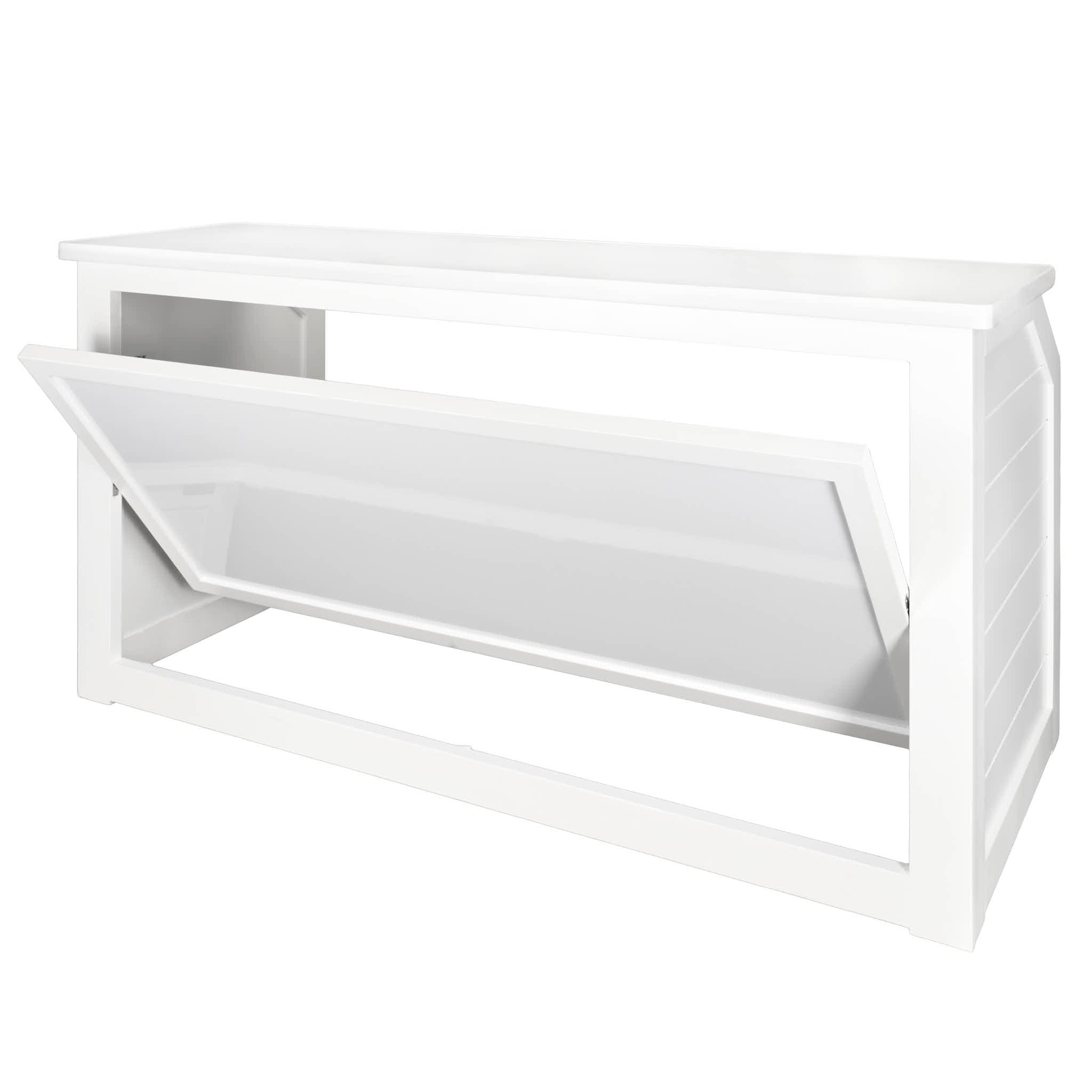 Chivari 7' White Portable Folding Bar with Reversible Front BAR-FOLD-84KTR-WHT-AX-T