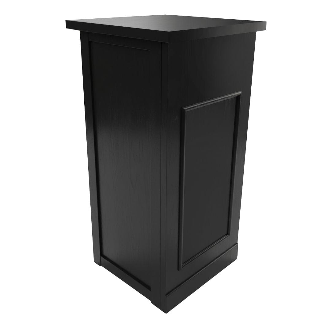 Chivari 24" x 24" Black Bar Post with HPL Top for Bar Setups and Displays BAR-POST-24-BLK-AX